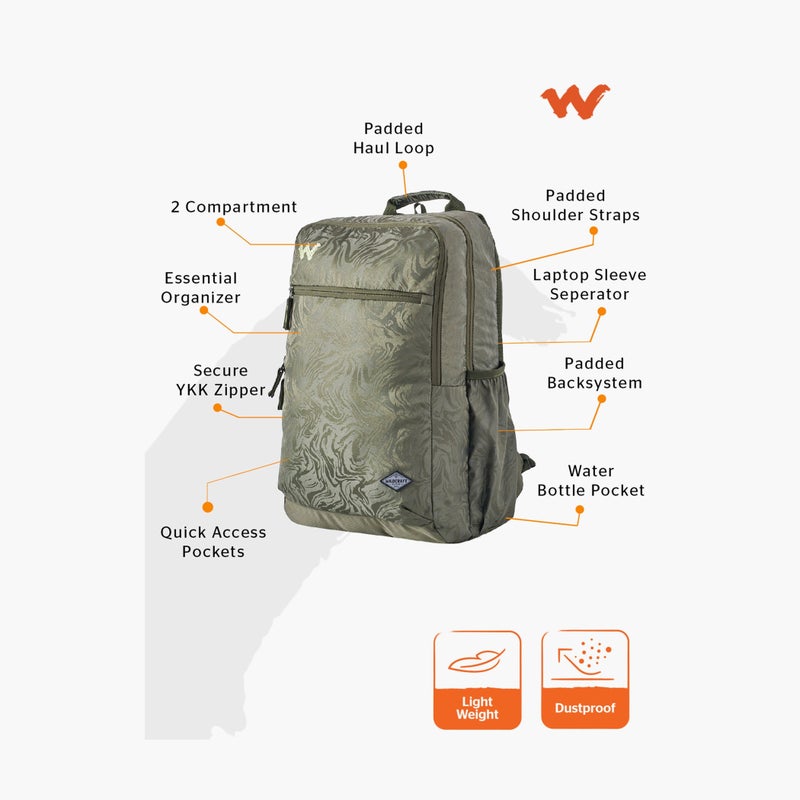 WILDCRAFT حقيبة ظهر لابتوب مطبوعة من وايلدكرافت للرجال - Image 2